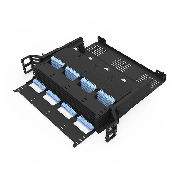 Fiber optic patch panel with 244 cores