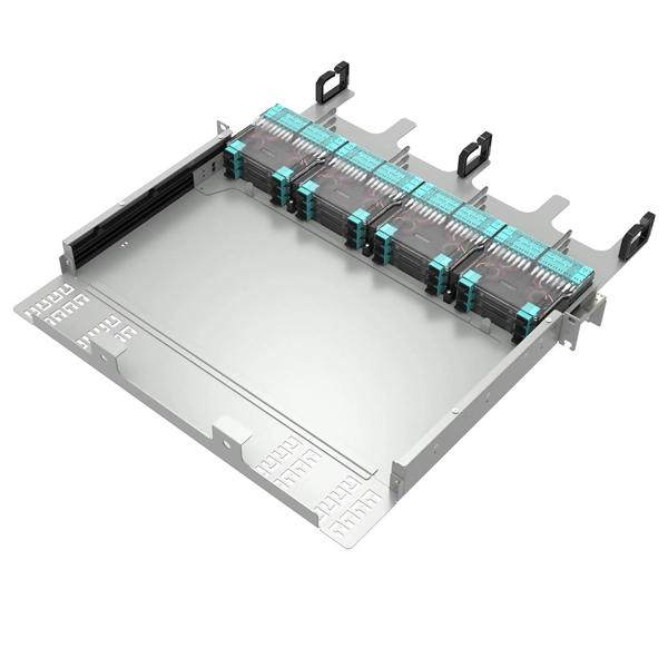 What does fiber optic port stacking on a switch represent